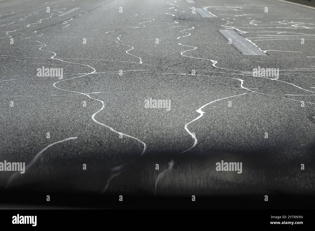 Autostrada riparata, bisogno di rinnovamento, Germania, Europa Foto Stock