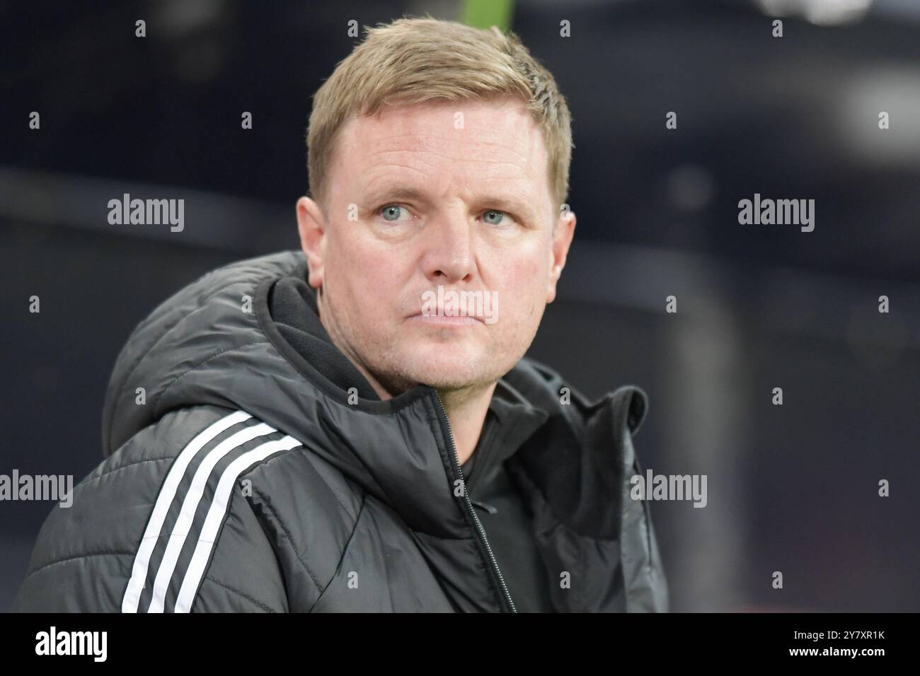 Newcastle, Regno Unito. 21 settembre 2024. Il manager del Newcastle United Eddie Howe durante la partita del terzo turno della Carabao Cup tra Newcastle United e AFC Wimbledon al St. James's Park, Newcastle, martedì 1 ottobre 2024. (Foto: Scott Llewellyn | mi News) crediti: MI News & Sport /Alamy Live News Foto Stock