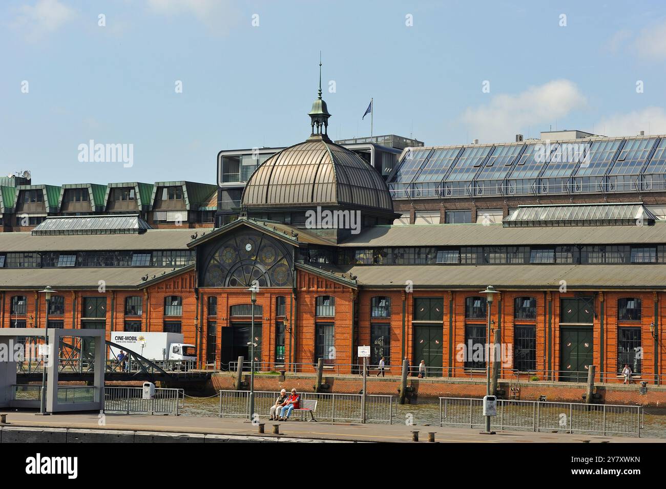 Altona Fish Auction Hall, ex mercato del pesce oggi sede dell'evento, grosse Elbstrasse 9, Amburgo, Germania, Europa Foto Stock