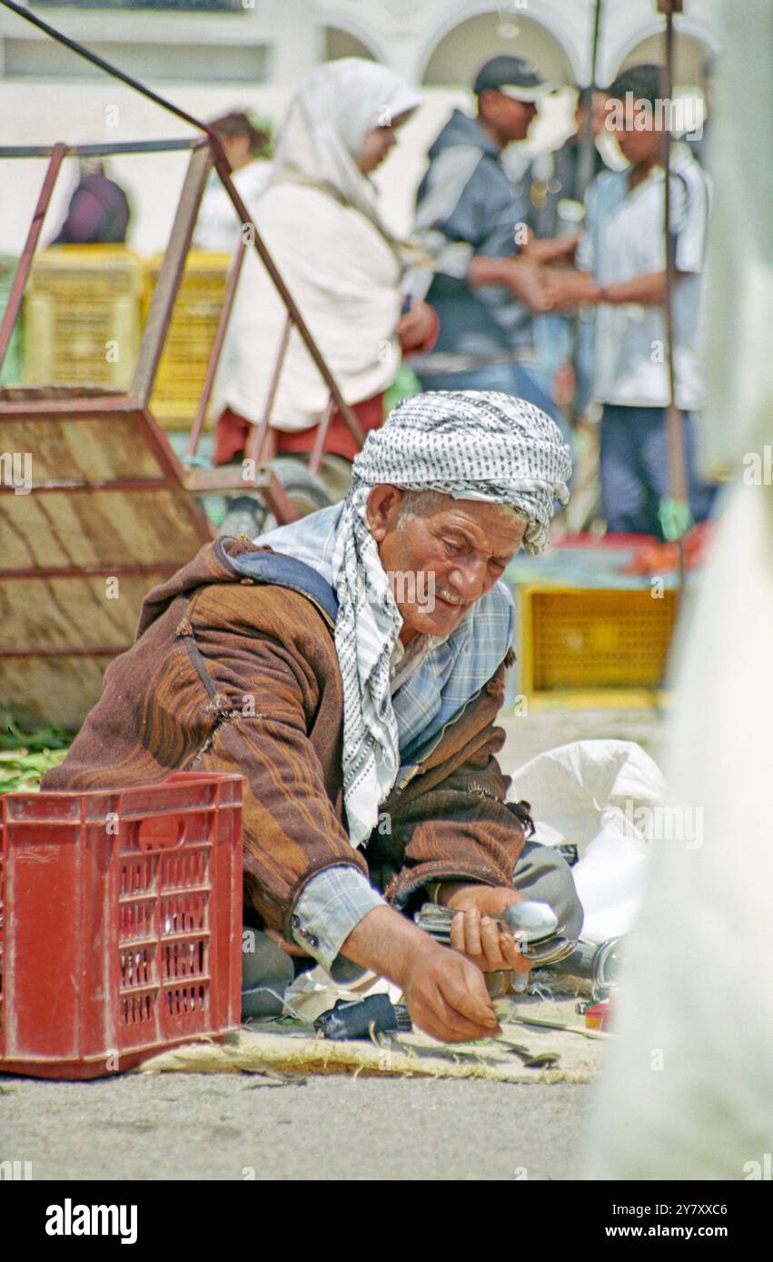Commercianti sul mercato Foto Stock
