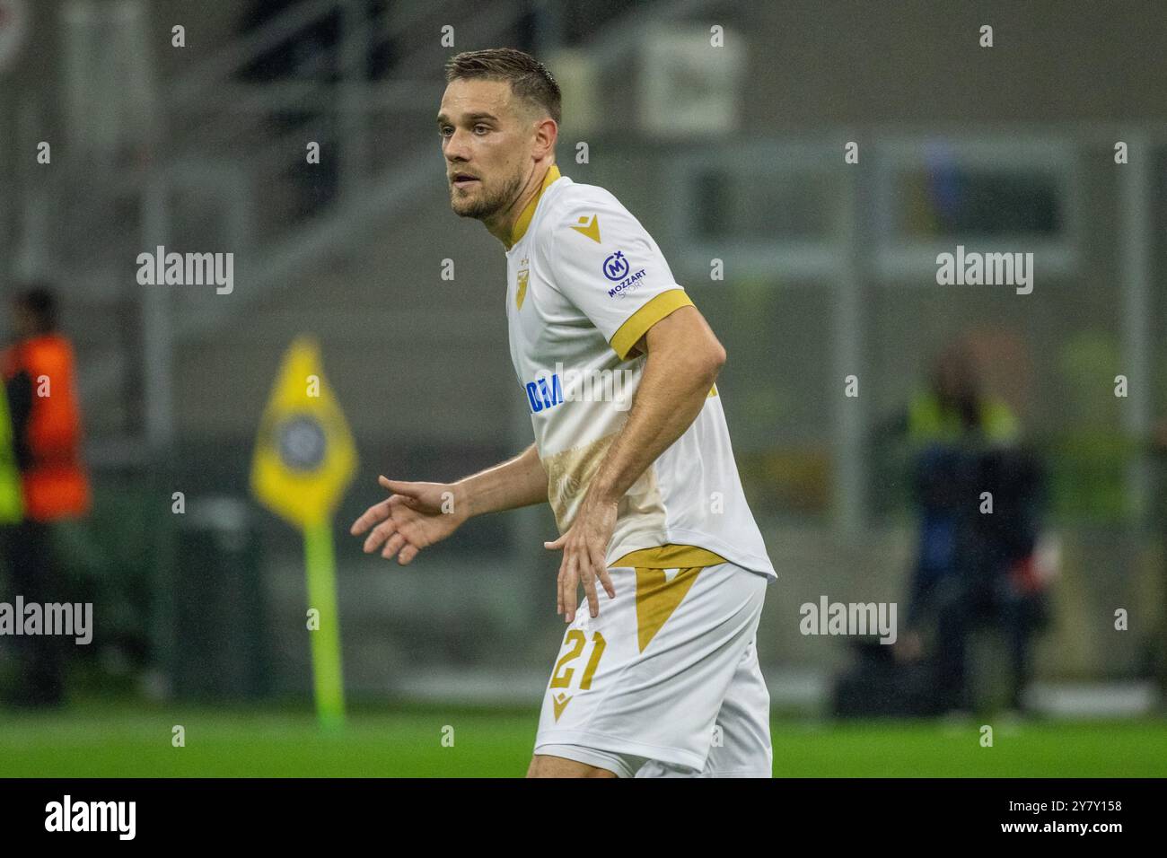 Milano, Italia - 1 ottobre 2024 - campionato campioni - Inter-Crvena Zvezda - timi elsnik crvena zvezda crediti: Kines Milano/Alamy Live News Foto Stock