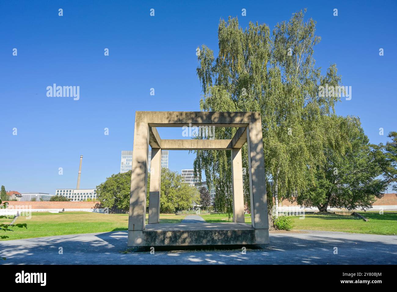 Geschichtspark Ehemaliges Zellengefängnis Moabit, Lehrter Straße, Mitte, Berlino, Deutschland Foto Stock