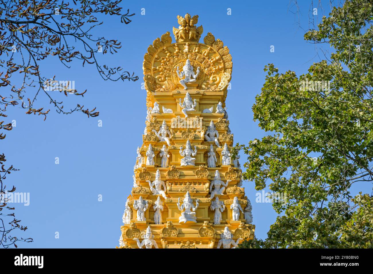 Sri Ganesha Hindu Tempel, Hasenheide, Neukölln, Berlin, Deutschland Foto Stock