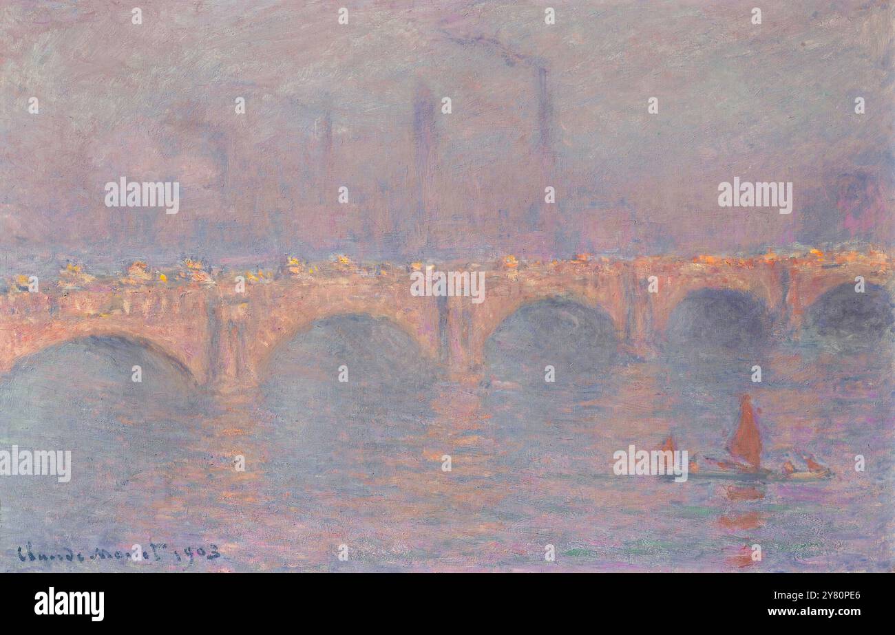 Claude Monet - Ponte di Waterloo - Sole velato - 1903 Foto Stock