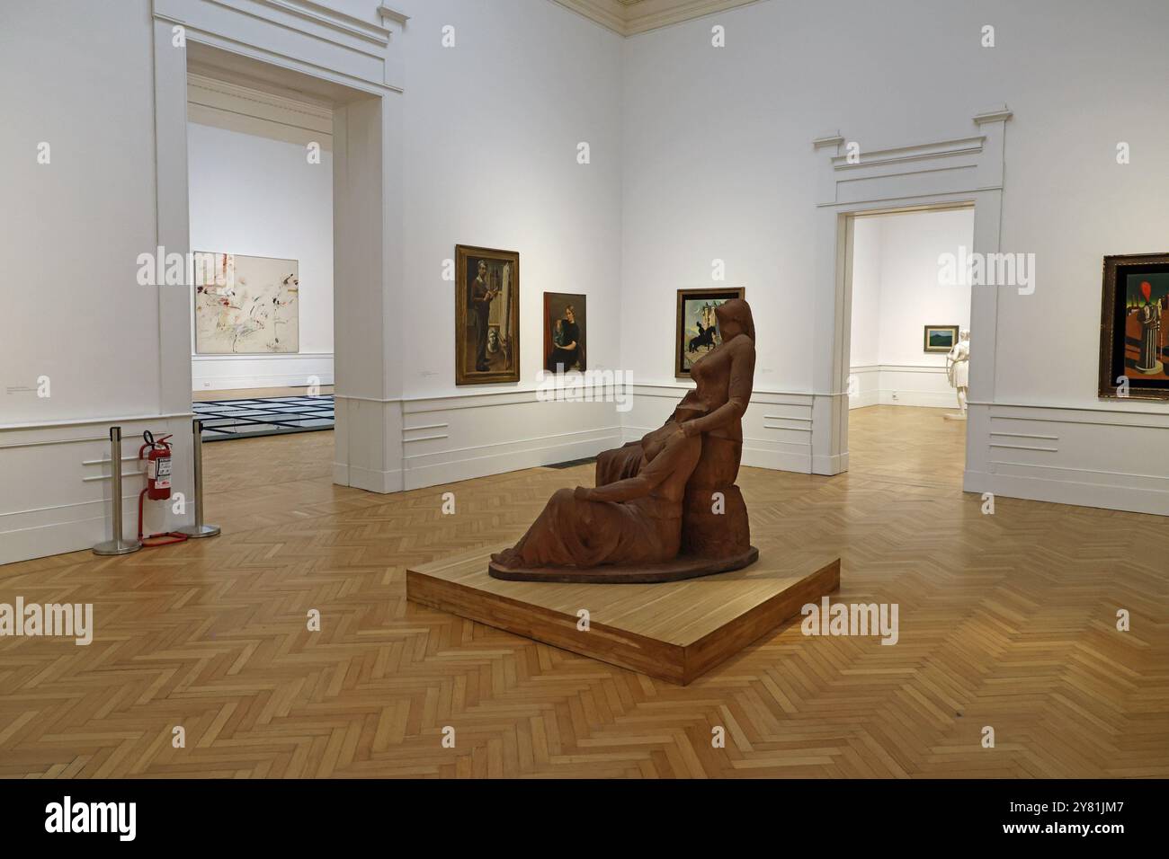 Veduta della Galleria, Galleria Nazionale d'Arte moderna e Contemporanea, Roma, Italia Foto Stock