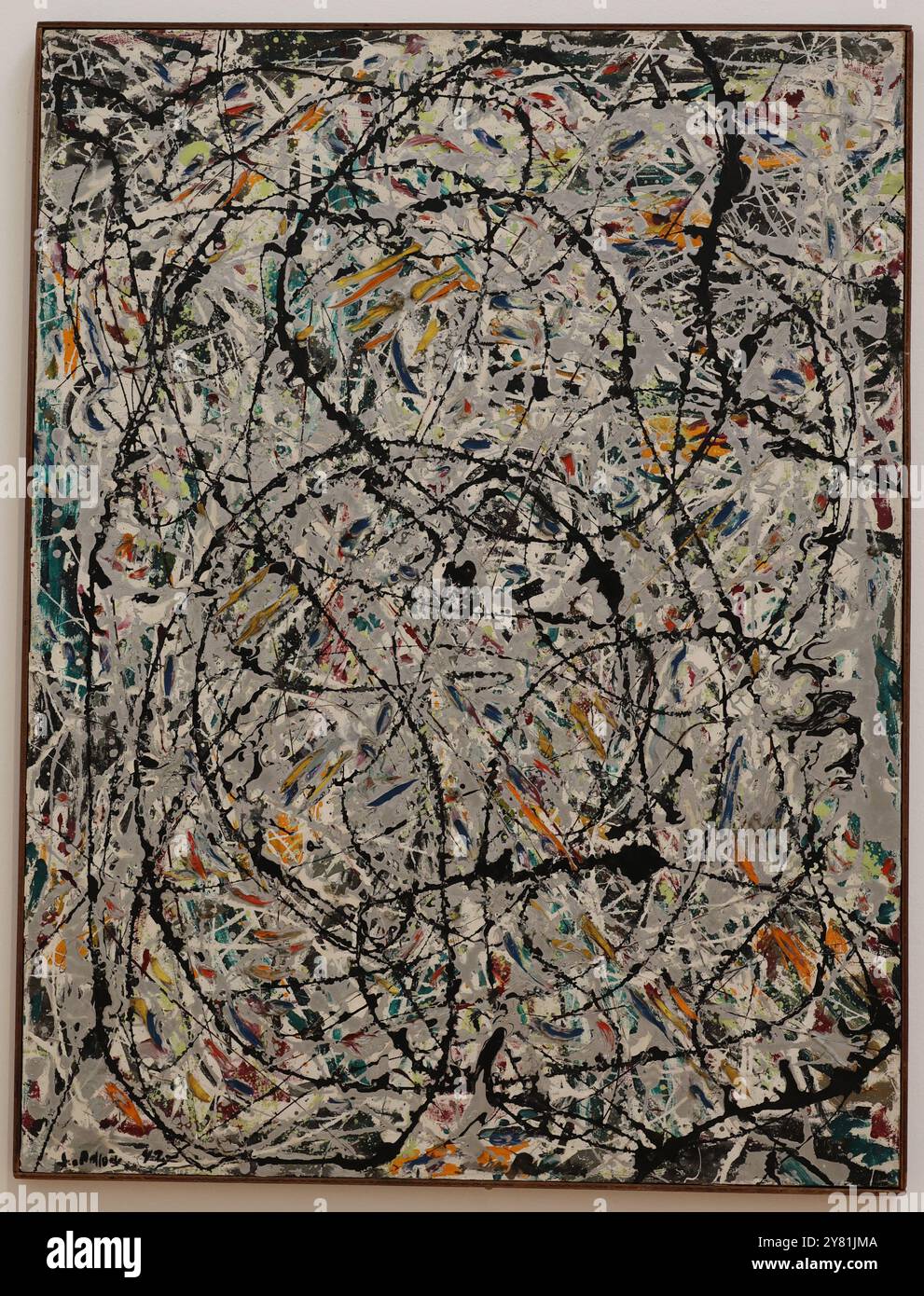 Jackson Pollock, percorsi acquatici, Pittura nella Galleria Nazionale d'Arte moderna e Contemporanea, Roma, Italia Foto Stock