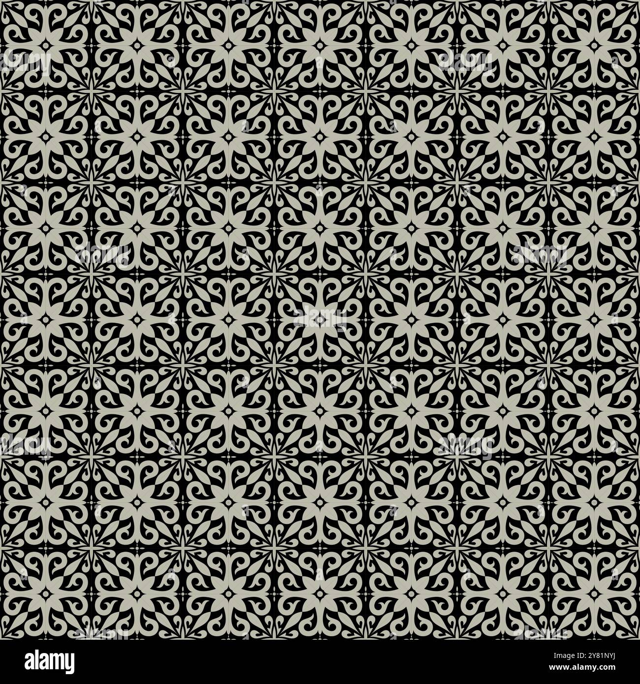 Motivo piastrelle in ceramica Azulejo. Design a pattern senza cuciture Talavera Illustrazione Vettoriale