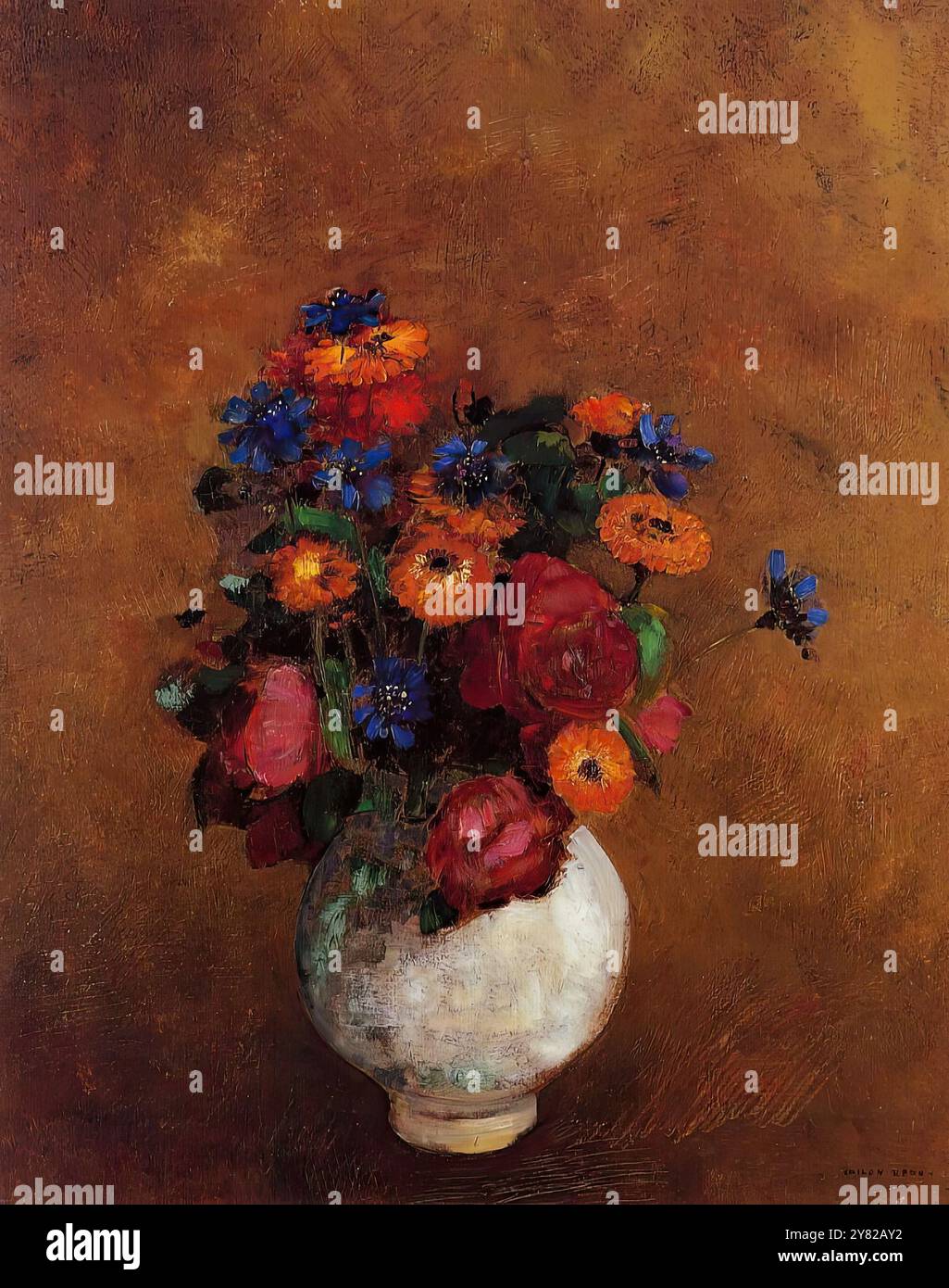 Odilon Redon - Odilon Redon - bouquet di fiori Foto Stock