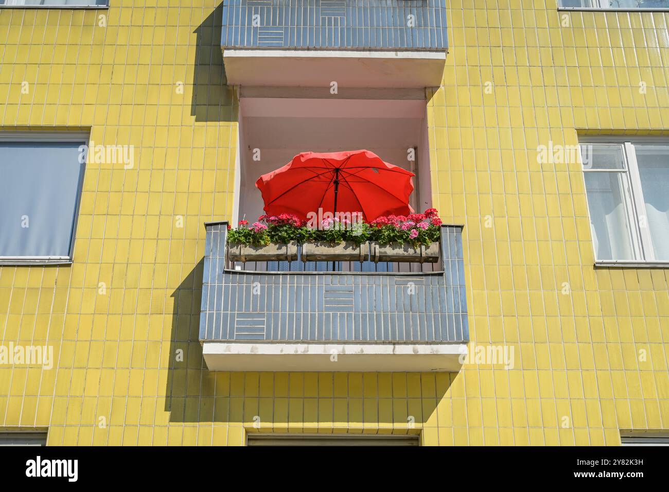 Wohnhaus, Balkon, Levetzowstraße, Moabit, Mitte, Berlino, Germania Foto Stock