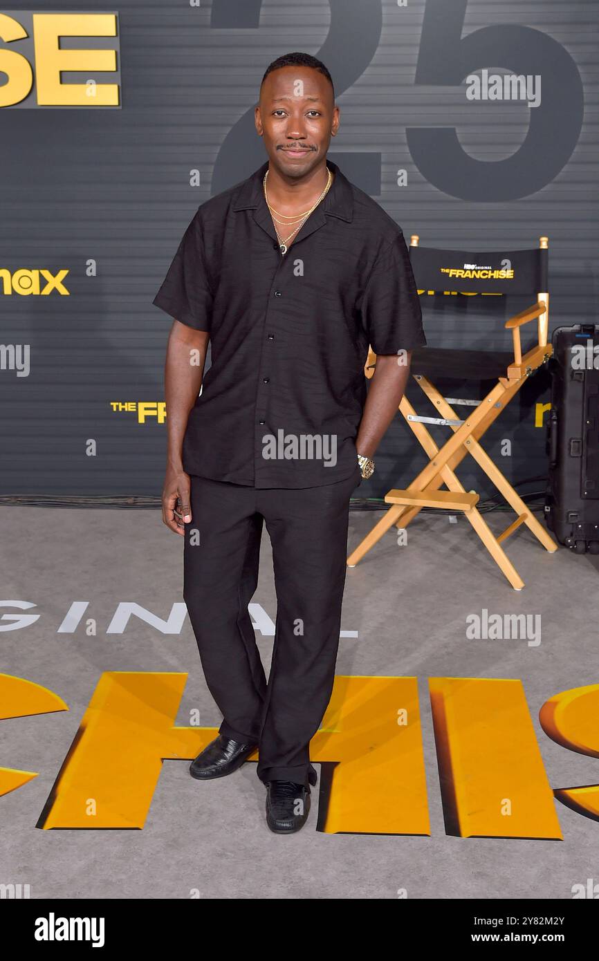 Lamorne Morris bei der Premiere der HBO serie The Franchise im Paramount Theater. Los Angeles, 01.10.2024 *** Lamorne Morris alla prima della serie HBO The Franchise al Paramount Theater di Los Angeles, 01 10 2024 foto:xD.xStarbuckx/xFuturexImagex franchise 4074 Foto Stock