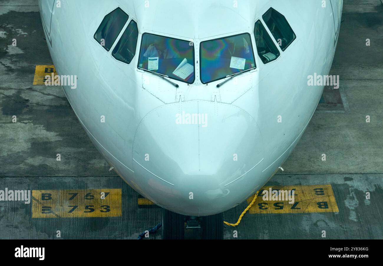 Al campo dell'aeroporto El Prat di Barcellona Foto Stock