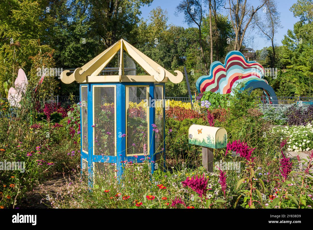 GREEN BAY, WISCONSIN, USA, 23 SETTEMBRE 2024: Butterly House a Carol e Bruce Bell Children's Garden presso il Green Bay Botanical Garden. Foto Stock