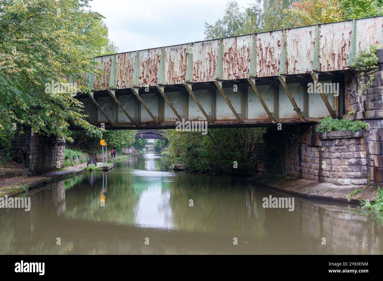 Un ponte sul canale Sheffield e Tinsley Foto Stock