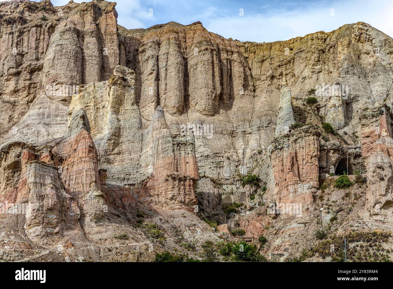 Spettacolari formazioni geologiche nella Valle della Luna, la Paz, Bolivia Foto Stock