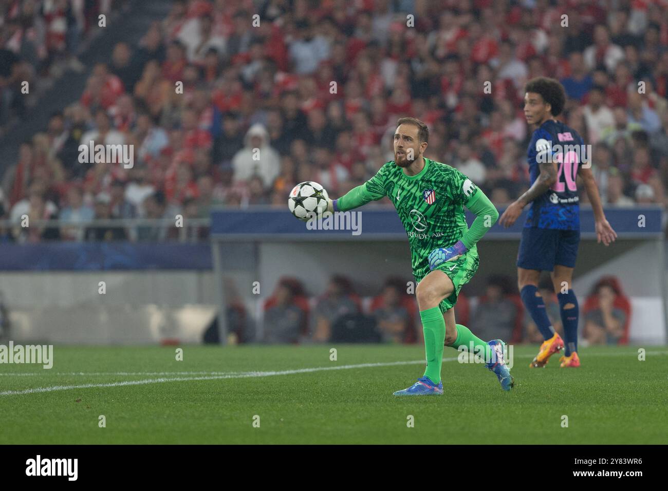 2 ottobre 2024. Lisbona, Portogallo. Il portiere sloveno dell'Atletico Jan Oblak (13) in azione durante la partita della fase a gironi della UEFA Champions League, Benfica vs Atletico de Madrid crediti: Alexandre de Sousa/Alamy Live News Foto Stock