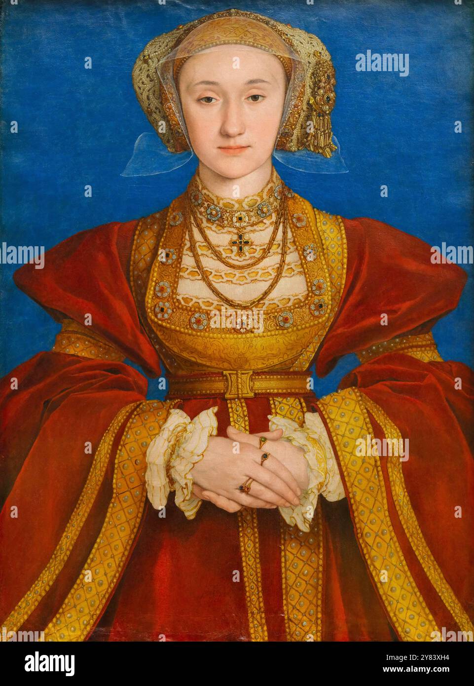 Hans Holbein il giovane - Ritratto di Anna di Cleves - c1539 Foto Stock