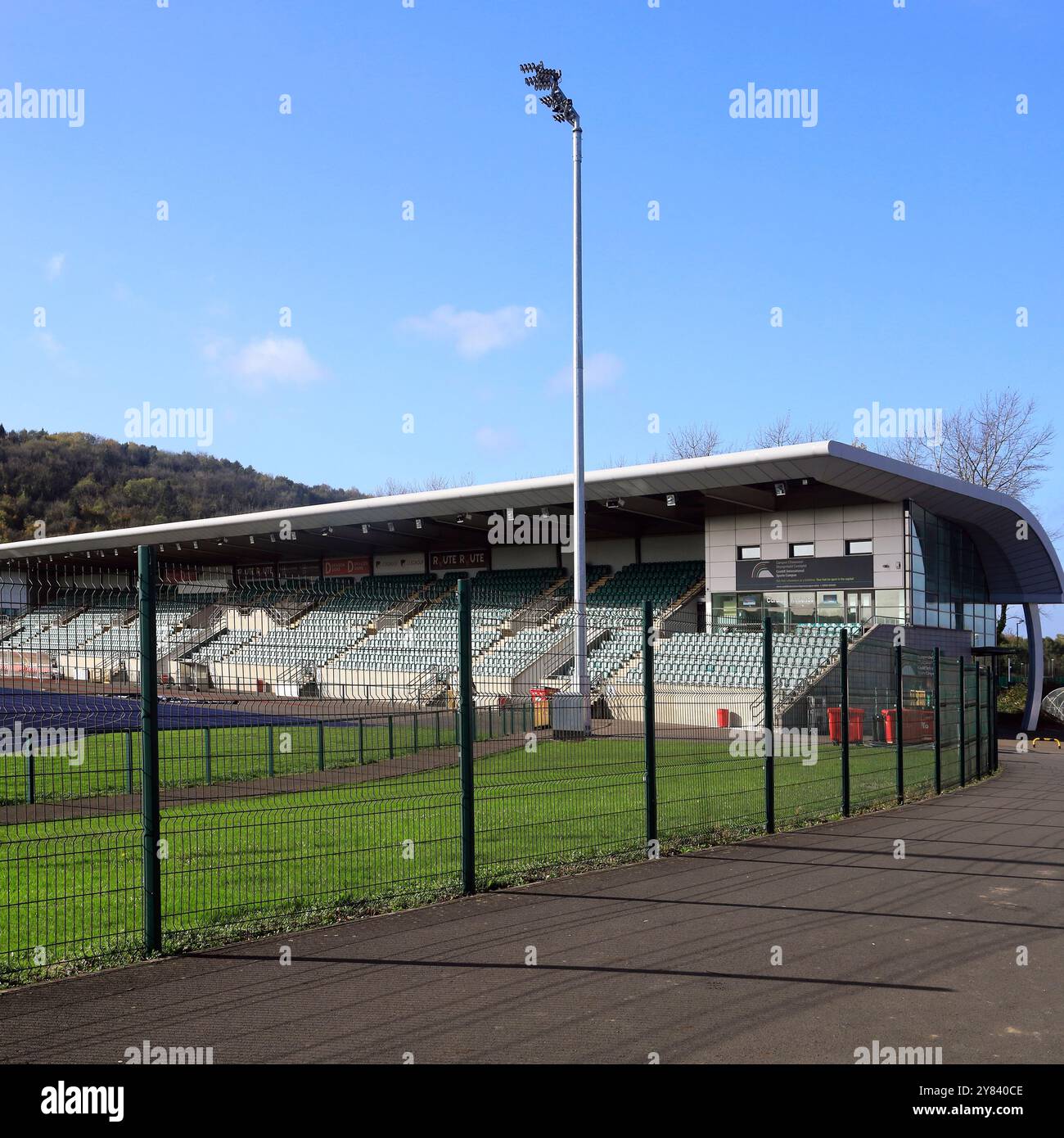 Cardiff International Sports Campus. Leckwith Athletic Stadium, Cardiff. Presa nel settembre 2024 Foto Stock