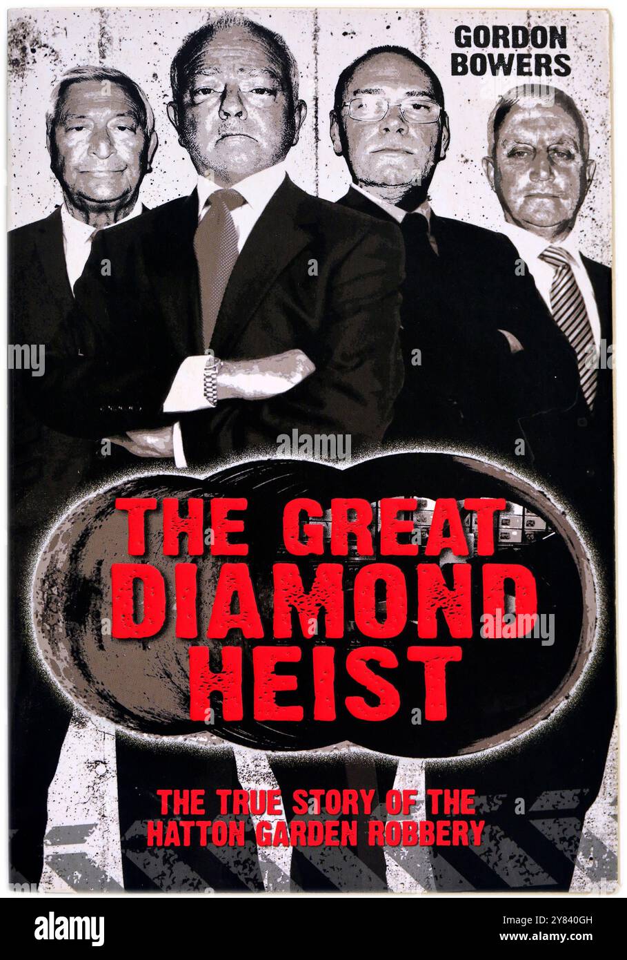 The Great Diamond Heist - di Gordon Bowers. Copertina del libro, allestimento dello studio. Foto Stock