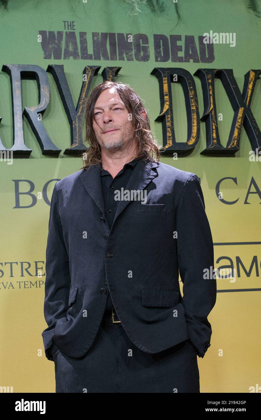 Norman Reedus partecipa alla photocall Premiere al "The Walking Dead: Daryl Dixon" a Plaza de Callao il 2 ottobre 2024 a Madrid, Spagna. Foto Stock