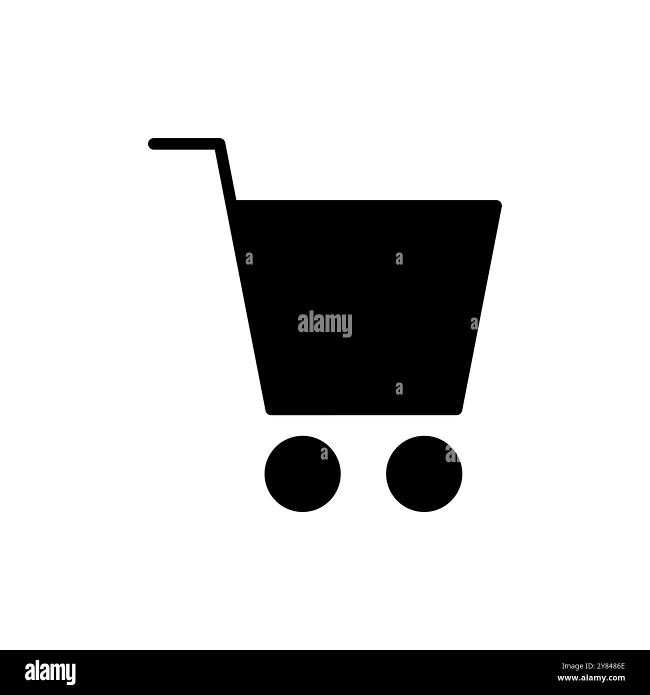 Vettore icona shopping. Simbolo e cartello del carrello. Icona trolley Illustrazione Vettoriale
