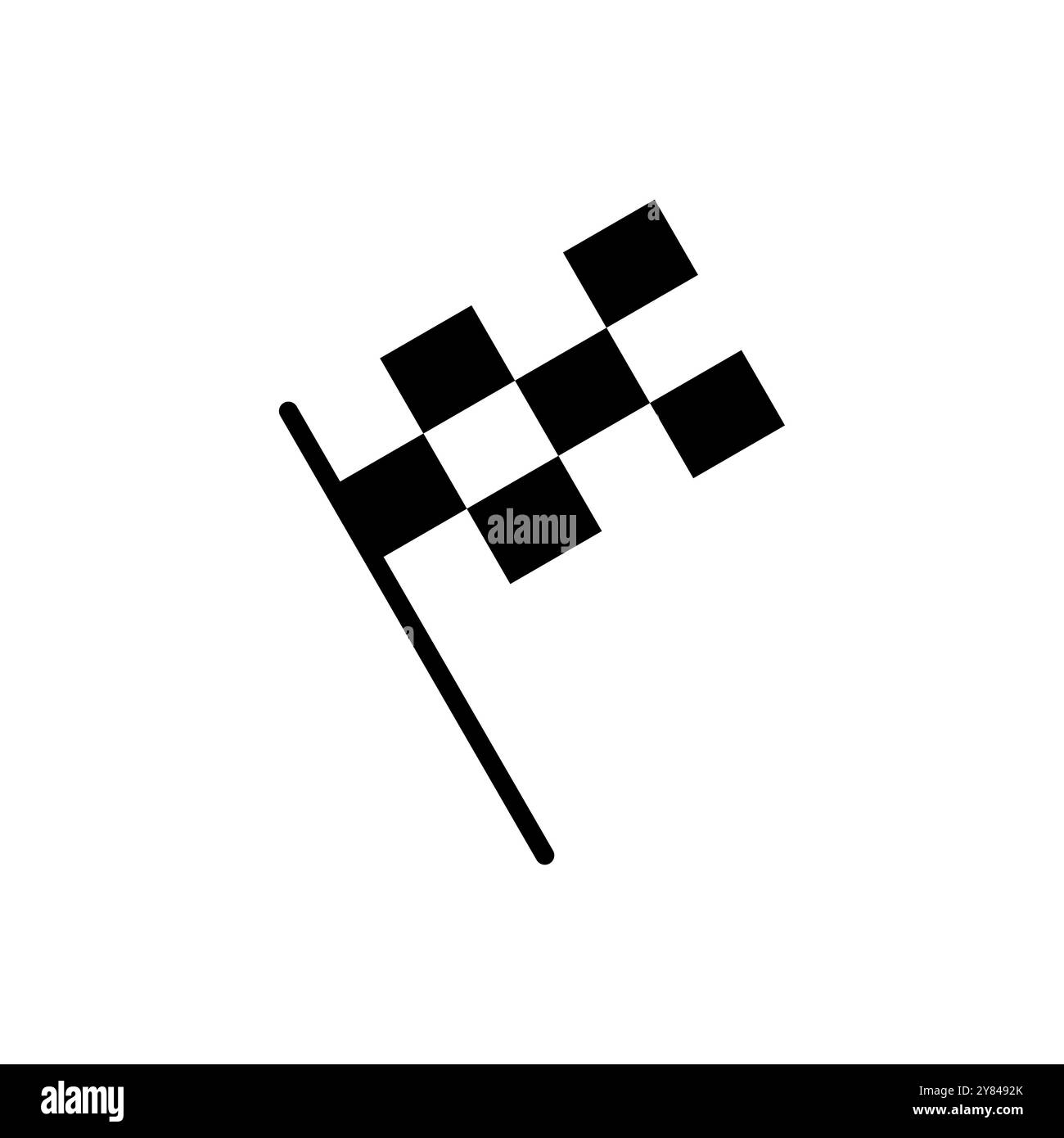Vettore icona bandiera corse. Simbolo e simbolo della bandiera di gara.icona della bandiera di gara a scacchi Illustrazione Vettoriale