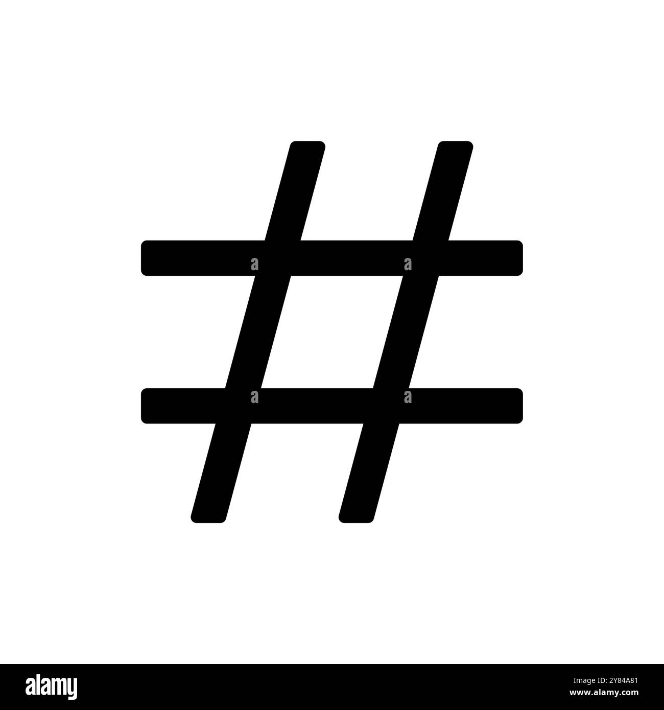 Vettore icona hashtag. simbolo e simbolo dell'hashtag Illustrazione Vettoriale