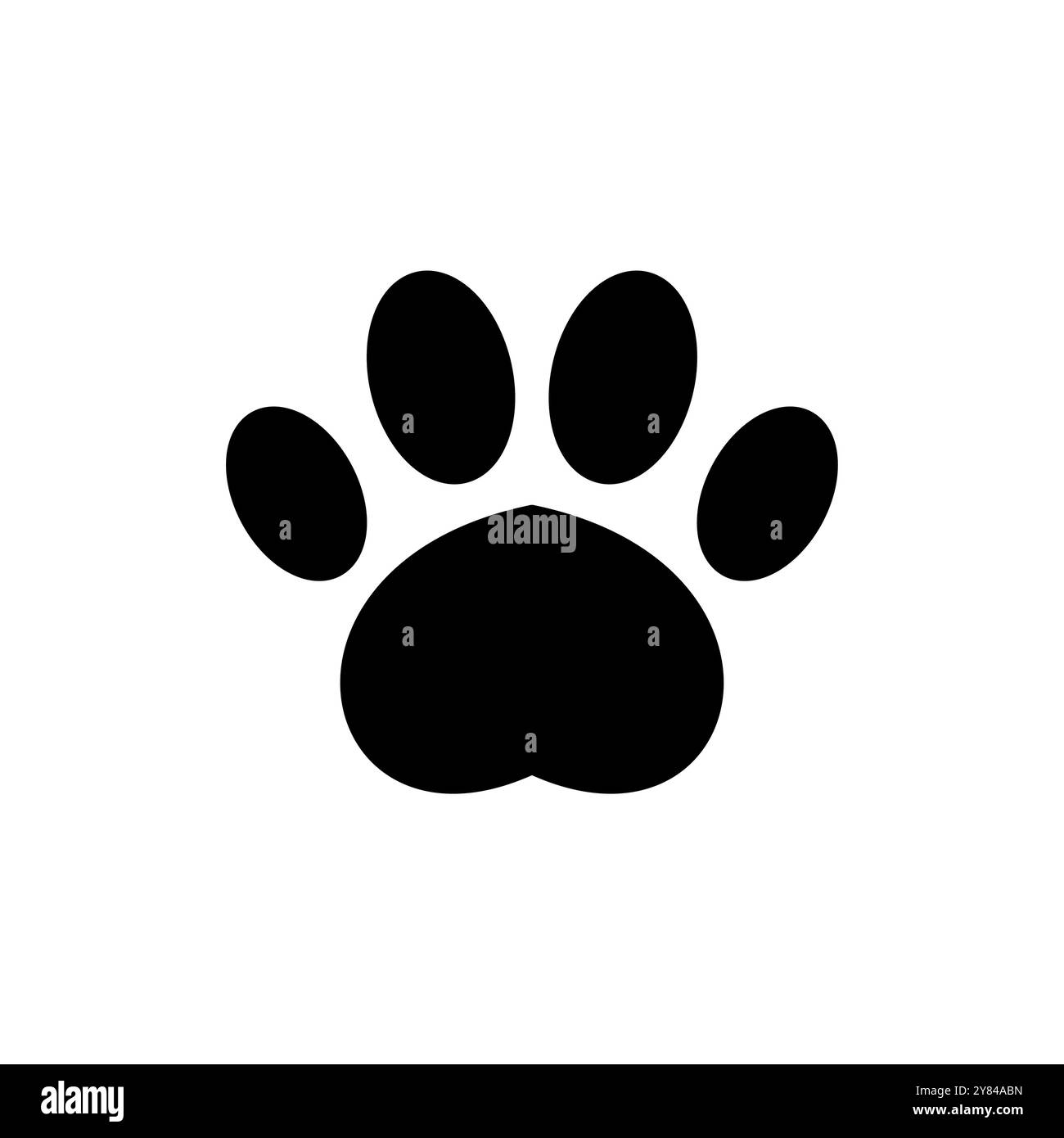 Vettore icona Paw. firma e simbolo della stampa paw. zampa di cane o gatto Illustrazione Vettoriale