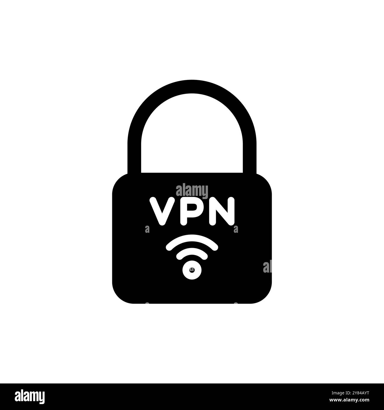 Vettore icona VPN. Segnale e simbolo della rete privata. icona della rete privata virtuale. Illustrazione Vettoriale