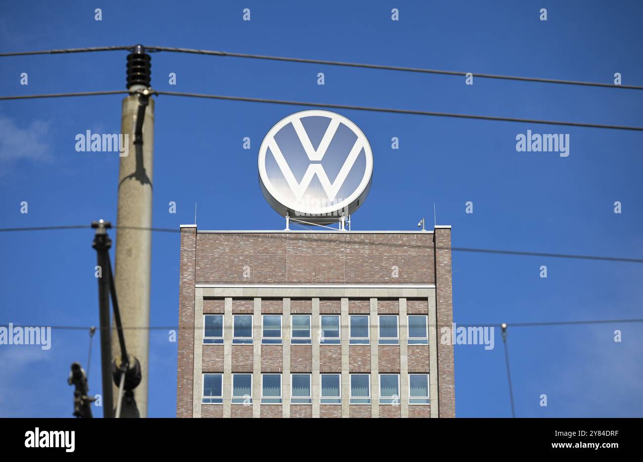 Torre Volkswagen, Wolfsburg, bassa Sassonia, Germania, Europa Foto Stock