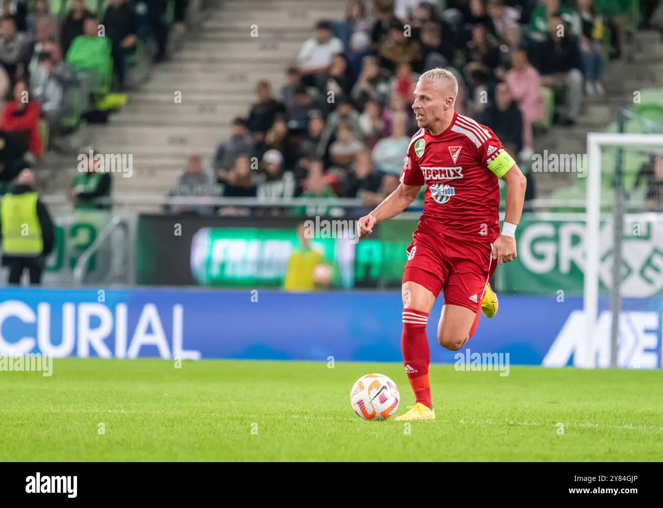 Budapest, Ungheria – 9 ottobre 2022. L'ala di Debrecen Balazs Dzsudzsak durante la partita di Liga ungherese Ferencvaros contro Debrecen (2-0). Foto Stock