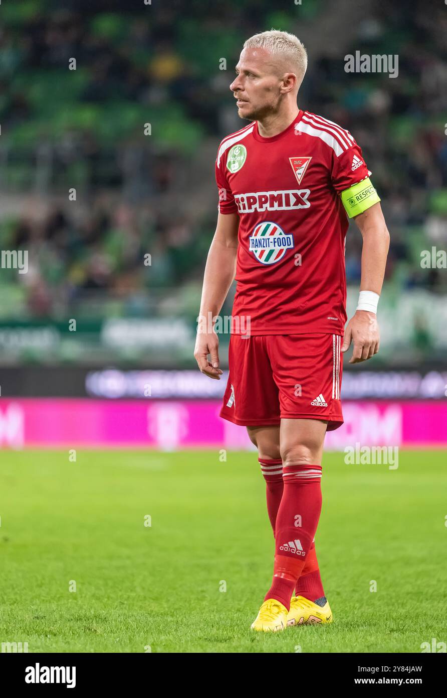 Budapest, Ungheria – 9 ottobre 2022. L'ala di Debrecen Balazs Dzsudzsak durante la partita di Liga ungherese Ferencvaros contro Debrecen (2-0). Foto Stock