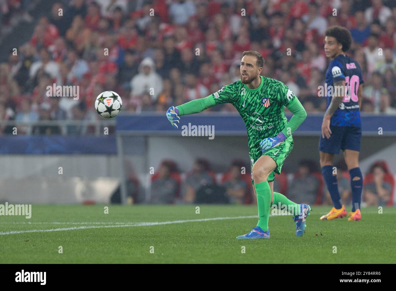 2 ottobre 2024. Lisbona, Portogallo. Il portiere sloveno dell'Atletico Jan Oblak (13) in azione durante la partita della fase a gironi della UEFA Champions League, Benfica vs Atletico de Madrid crediti: Alexandre de Sousa/Alamy Live News Foto Stock