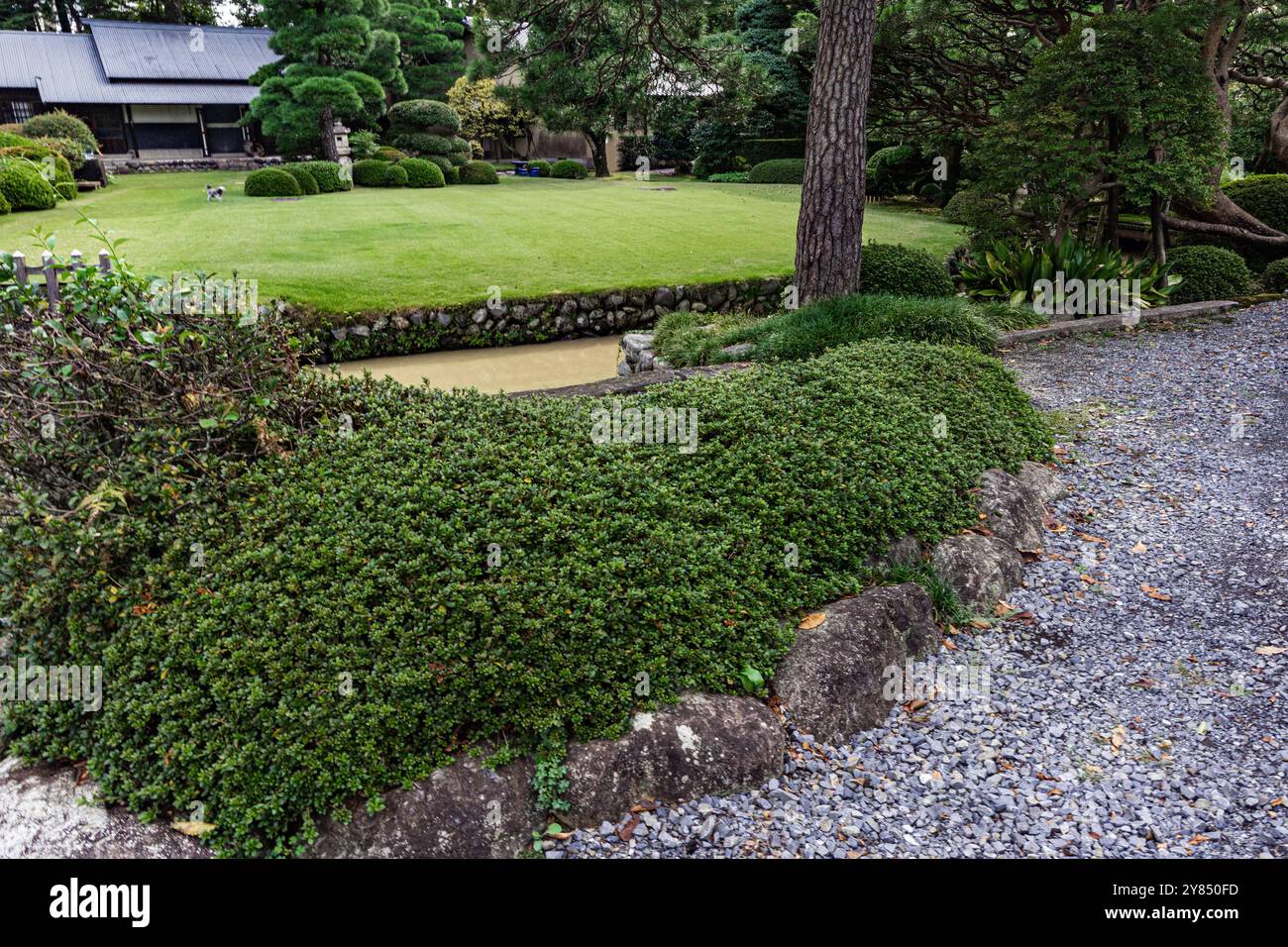 Tamura Sake Brewery Garden - la famiglia Tamura è stata il capo del villaggio di Fussa per generazioni. Alla fine del periodo Edo, ottennero Foto Stock