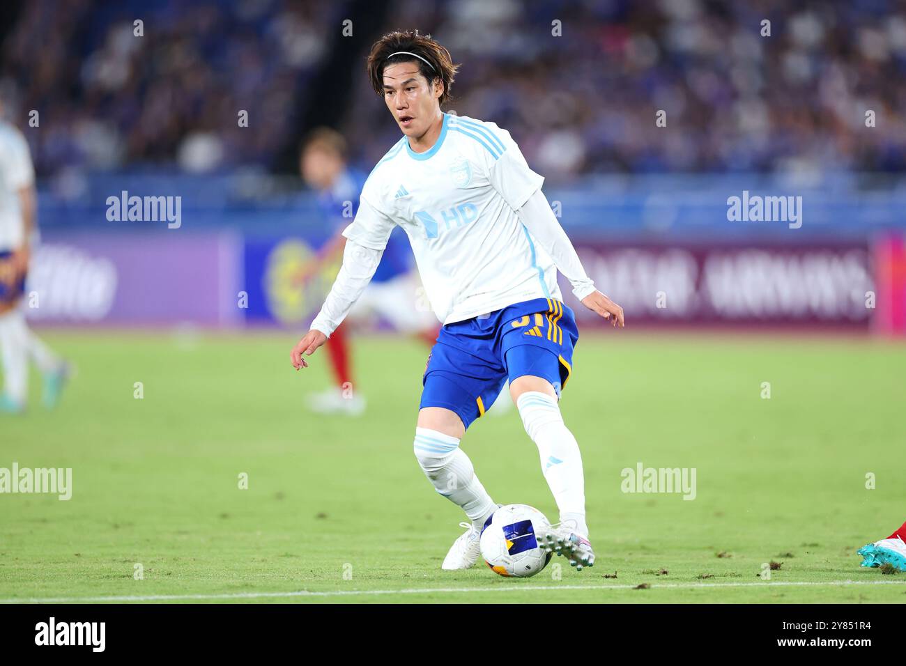 Kanagawa, Giappone. 2 ottobre 2024. Ataru Esaka (Ulsan) calcio: 2024-25 AFC Champions League Elite Eest Region League partita di fase tra Yokohama F. Marinos - Ulsan Hyundai FC allo Yokohama International Stadium di Kanagawa, Giappone. Crediti: Yohei Osada/AFLO SPORT/Alamy Live News Foto Stock