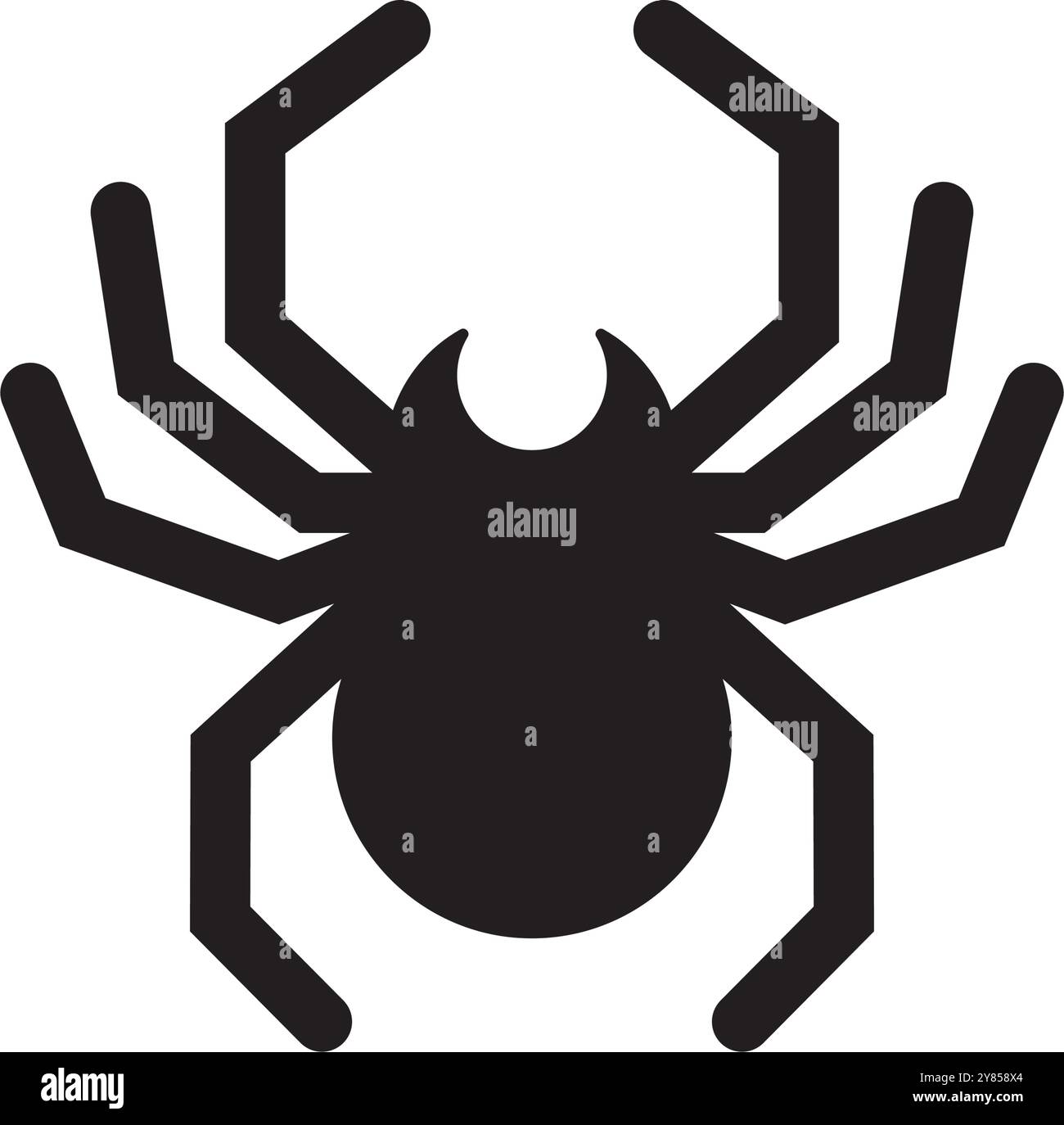 disegno del logo dell'illustrazione vettoriale dell'icona spider Illustrazione Vettoriale