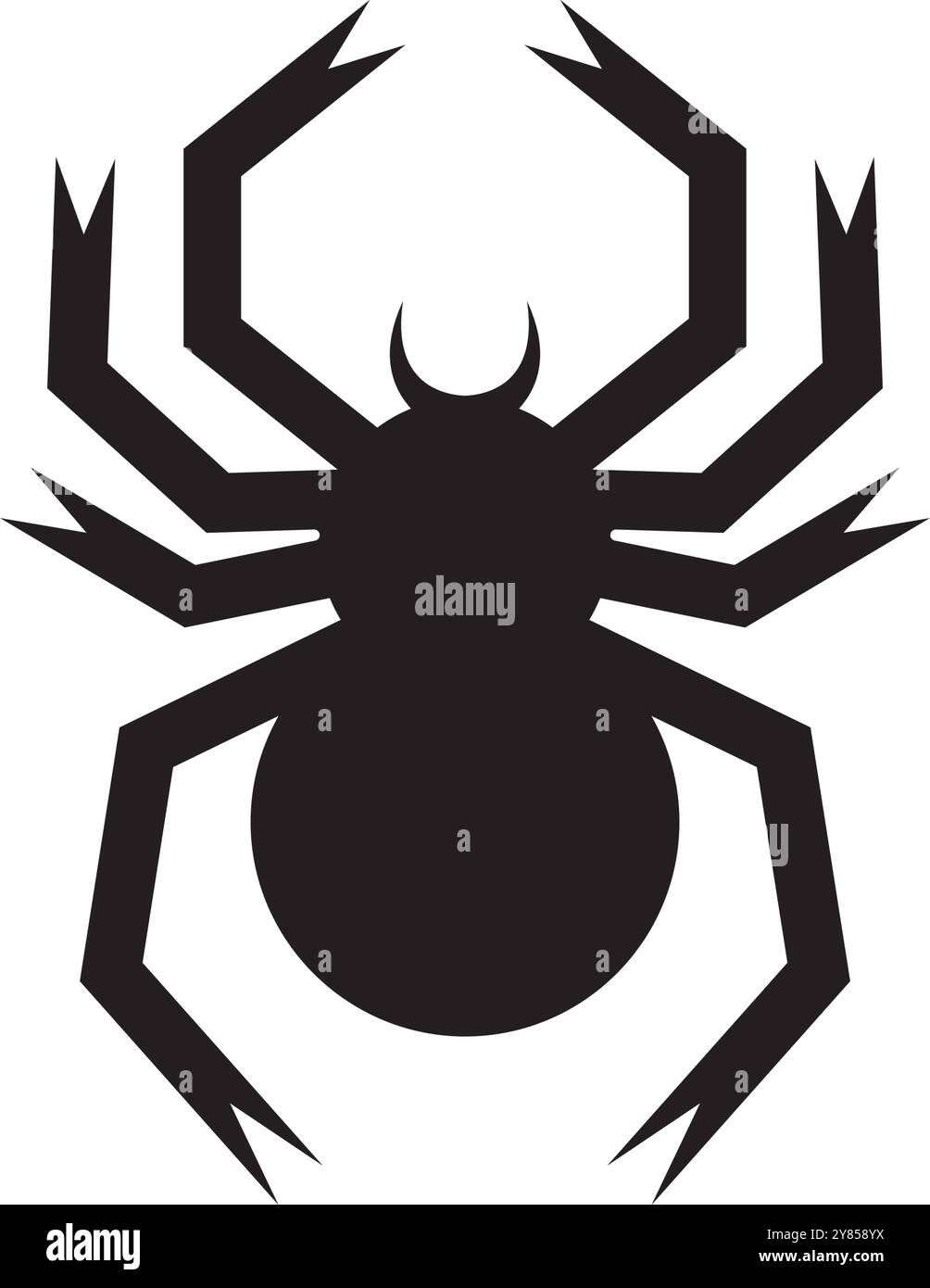 disegno del logo dell'illustrazione vettoriale dell'icona spider Illustrazione Vettoriale
