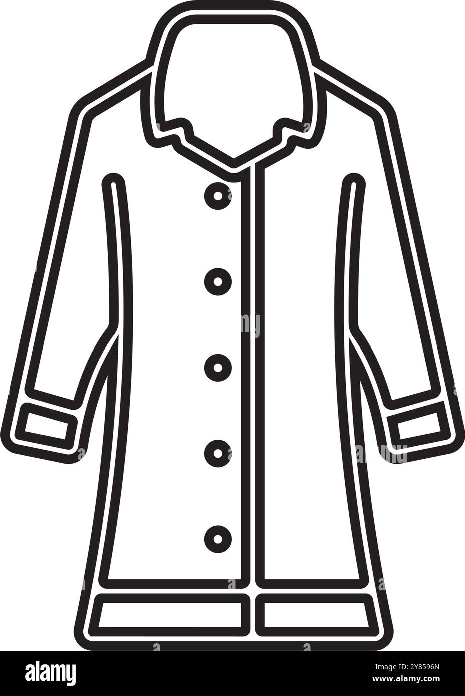 design del logo con illustrazione vettoriale dell'icona impermeabile Illustrazione Vettoriale