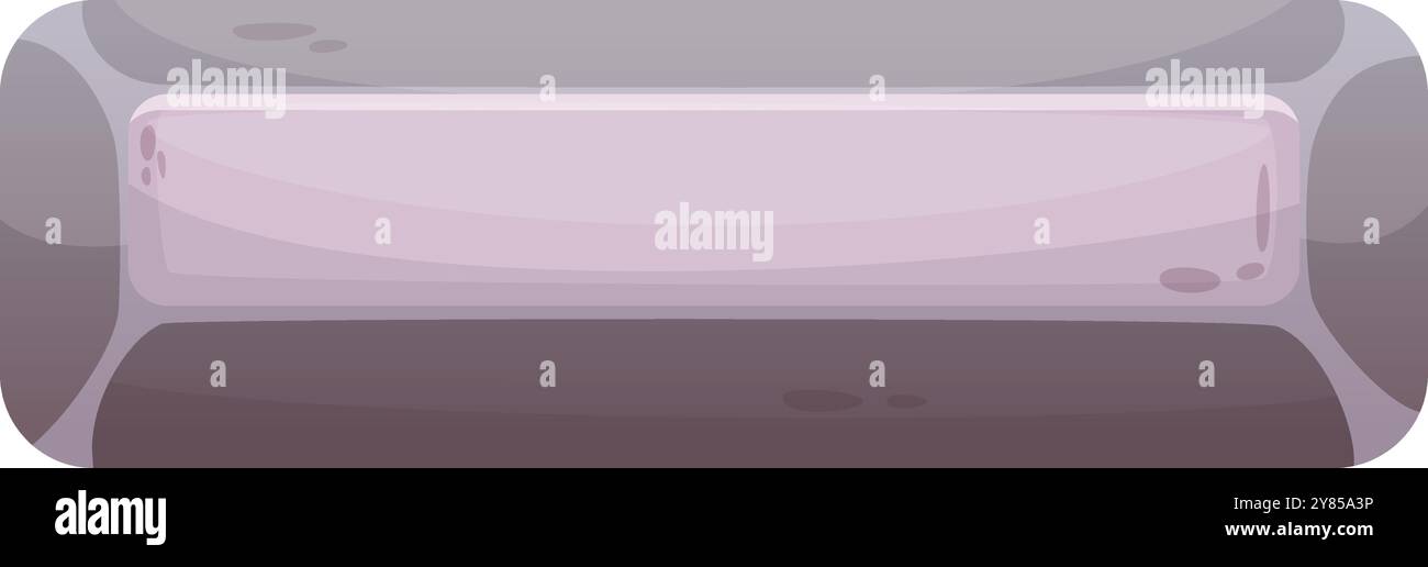 Elemento ui Cartoon Stone. Pulsante di gioco mobile Illustrazione Vettoriale