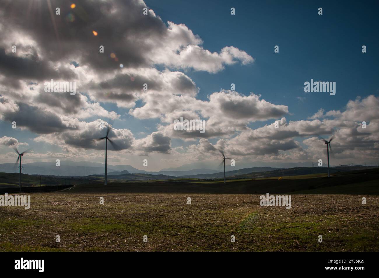 Pale eoliche in Irpinia (Italia) / turbine eoliche in Irpinia (Italia) Foto Stock