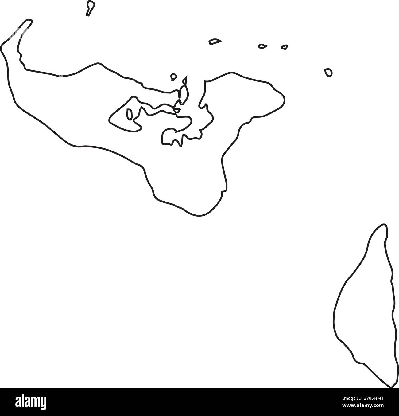 Mappa del disegno dell'illustrazione vettoriale della regione di Tonga Illustrazione Vettoriale