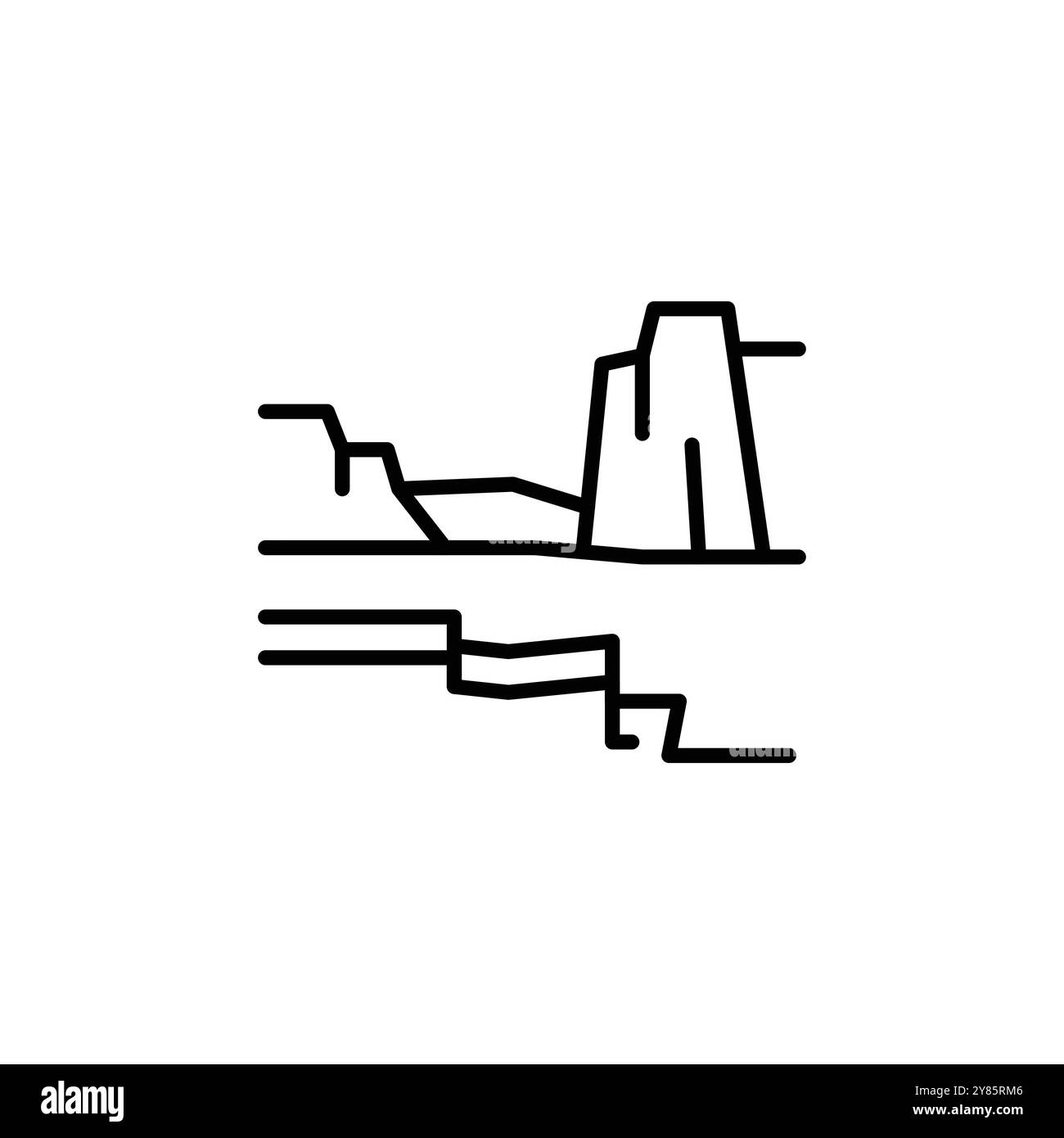 Icona del paesaggio artico Illustrazione Vettoriale