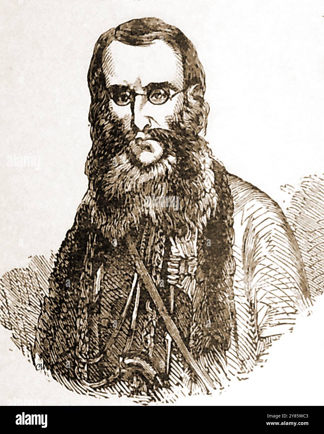 Un vecchio ritratto di Sir Charles James Napier, generale e amministratore britannico (1782-.1853), generale britannico, che conquistò Sind, India (ora Sindh in Pakistan) e servì come governatore (1843-47). È stato anche comandante in capo in India. - Un antiguo retrato de Sir Charles James Napier, General y administrador británico (1782-1853), General británico, - un vieux portrait de Sir Charles James Napier, général et administrateur britannique (1782-1853) Général britannique - Foto Stock