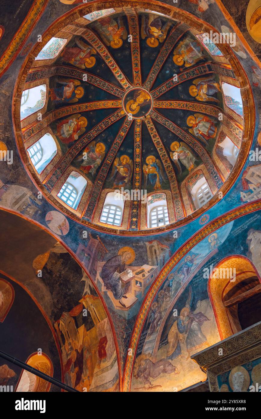 Mosaici e affreschi della Chiesa di Chora, nota anche come Moschea Kariye a Istanbul. Istanbul Turchia - 8.12.2024 Foto Stock