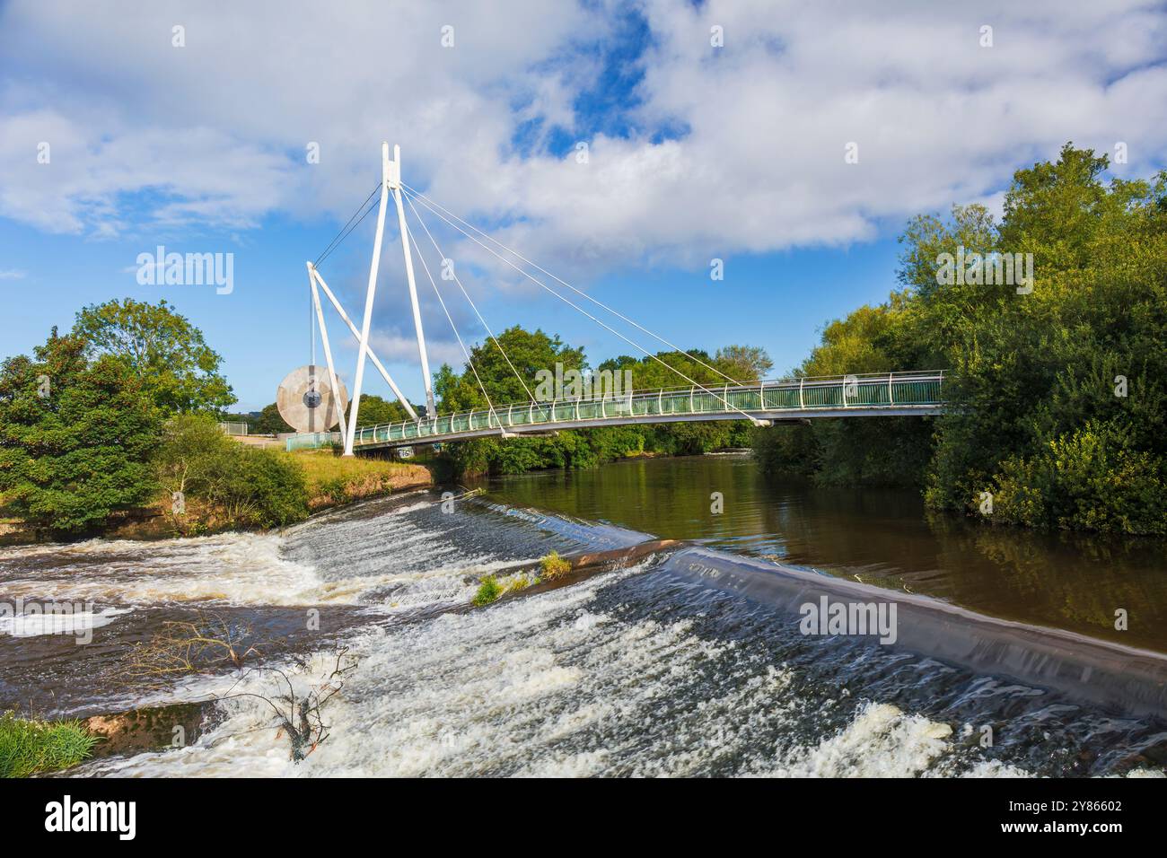 Millers Crossing Bridge, Exeter, Devon, Inghilterra, Regno Unito. Foto Stock