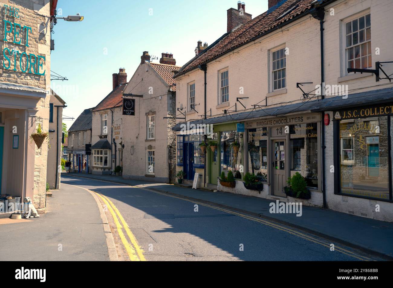 Pickering, una vivace cittadina storica di mercato ai margini del North Yorkshire Moors National Park, Regno Unito Foto Stock