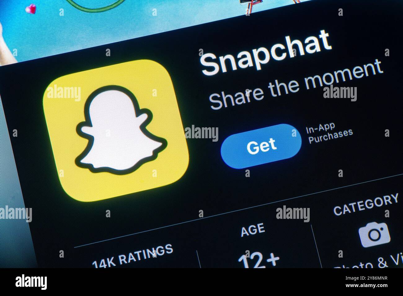 OSTRAVA, CECHIA - 27 LUGLIO 2024: App store con applicazione Snapchat Photo social media chat da installare Foto Stock