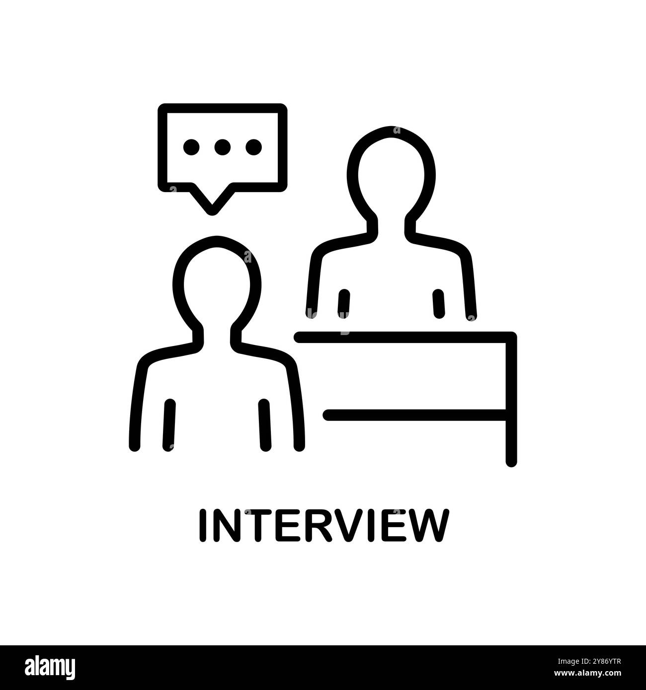 Icona Modern Simple Vector del colloquio di lavoro Illustrazione Vettoriale