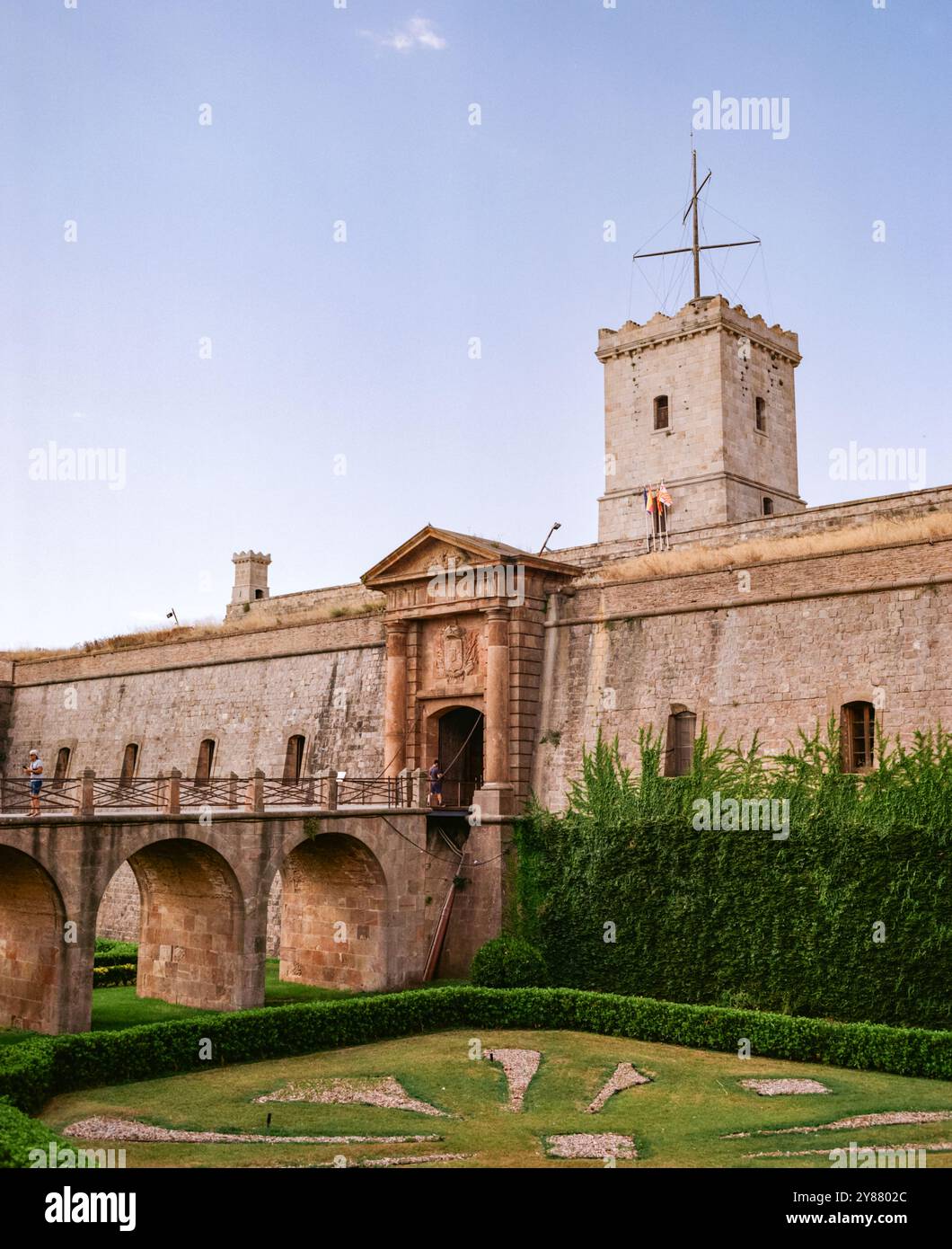Castello di Montjuic, Barcellona, Spagna, Europa. Foto Stock