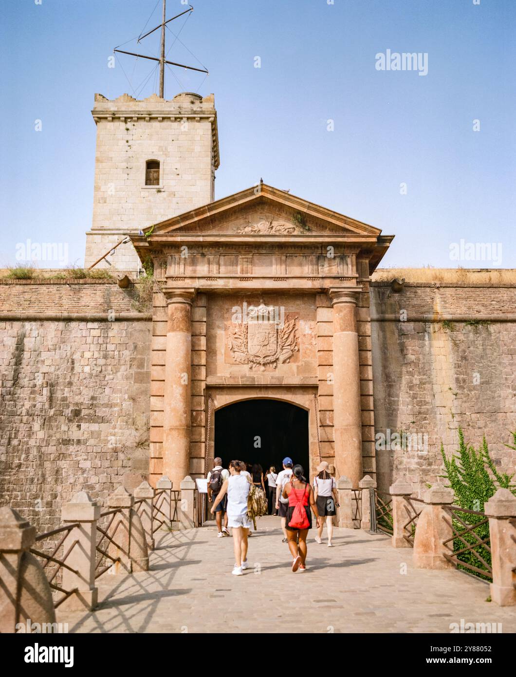 Castello di Montjuic, Barcellona, Spagna, Europa. Foto Stock