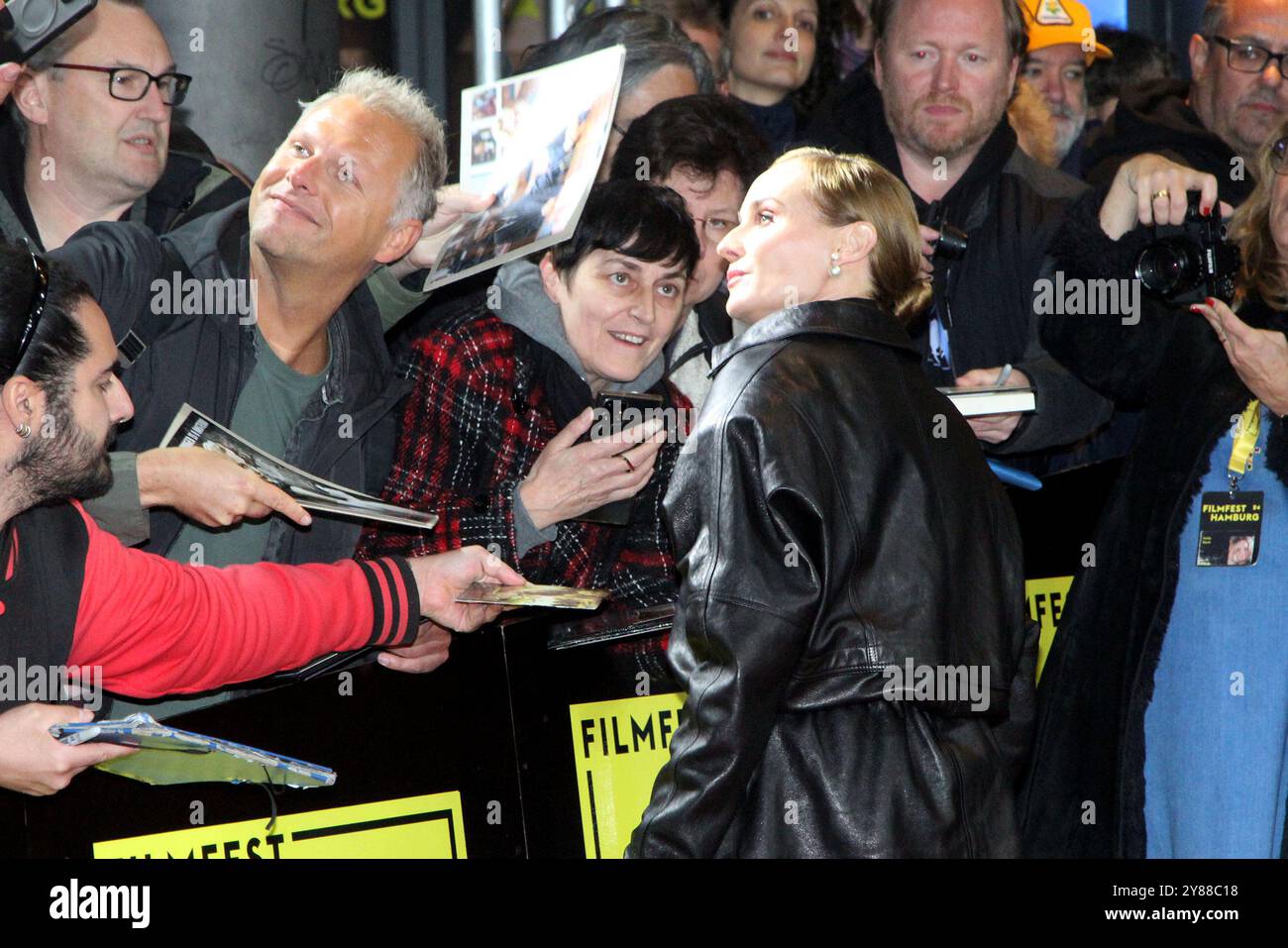 Diane Kruger bei der Ankunft zur "The Shrouds" Film Premiere am 3.10.2024 im Rahmen vom Filmfest ad Amburgo Foto Stock